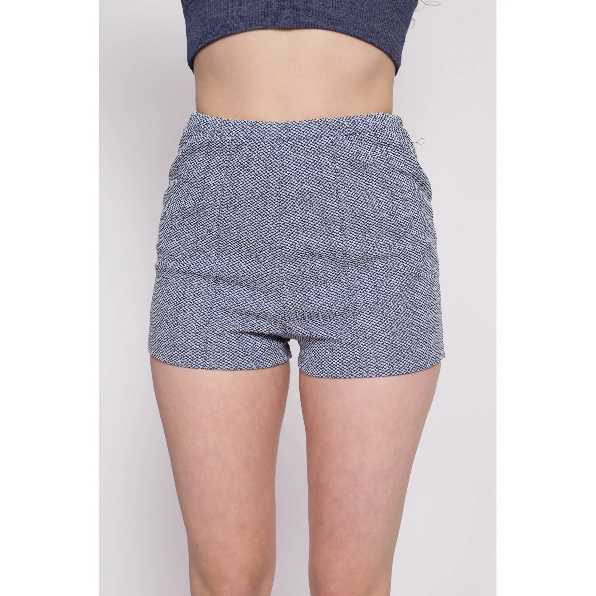 70s Blue High Waisted Hot Pants - Small