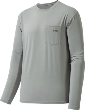 BASSDASH Men??s UPF 50  Performance Long Sleeve T-Shirt UV Sun Protection Fishing Hiking Sports Shirts