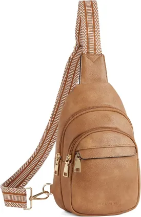 BOSTANTEN Small Sling Bag for Women Leather Crossbody Bags Fanny Pack Chest Bag for Travel