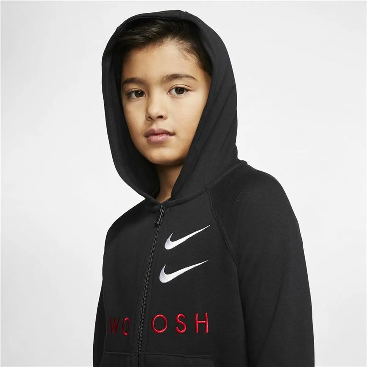 Children'S Sports Jacket Nike Swoosh Black