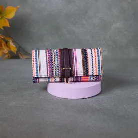 Handmade Wallets - Classic White with Black Colour Zig Zag Design