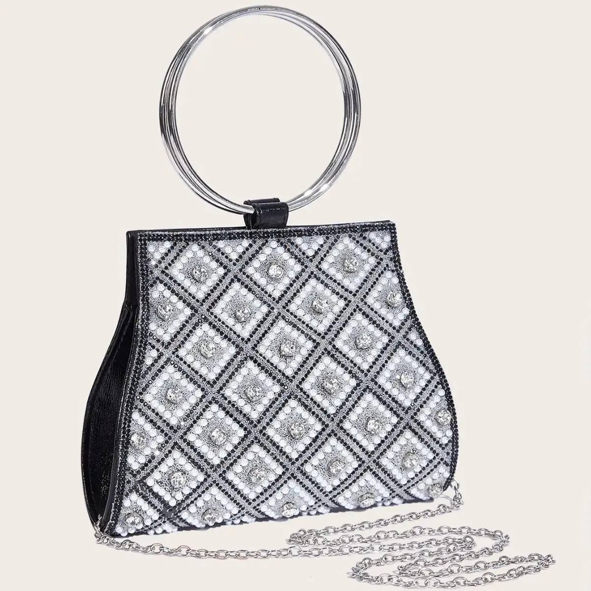 Lady Wallet Wedding Purse Party Banquet Silver Handbags