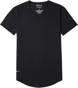 Men's Drop-Cut V-Neck ?C Plain Tshirts for Men ?C Soft Polyester, Cotton, Spandex ?C Moisture Wicking, Wrinkle Resistant