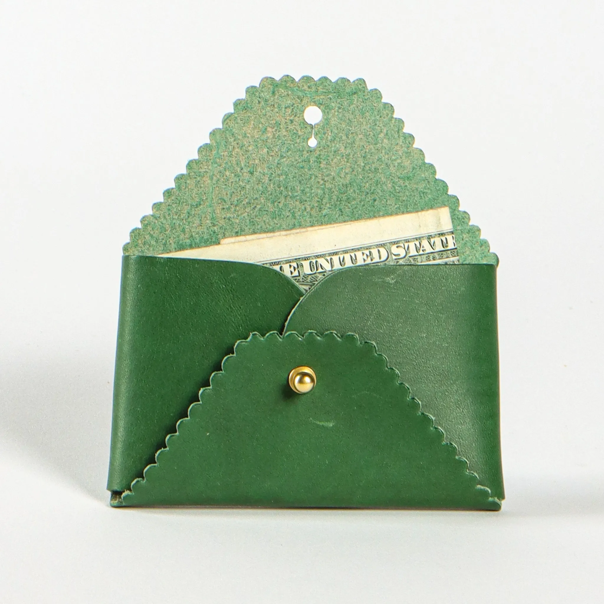 Scallop Wallet | Pine   Mint