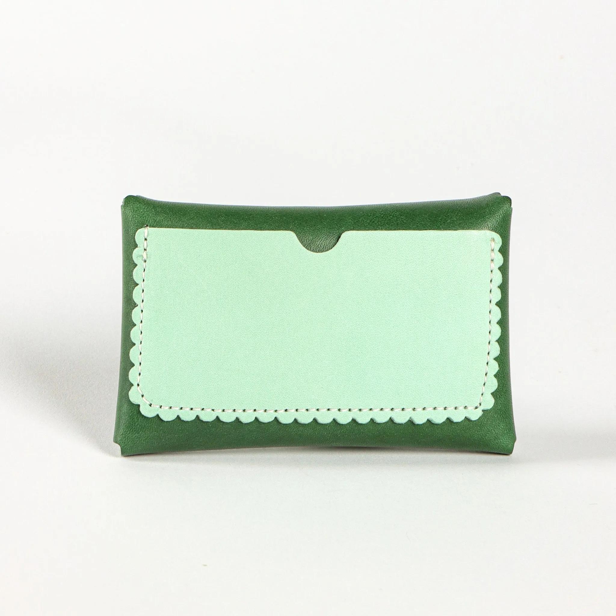 Scallop Wallet | Pine   Mint