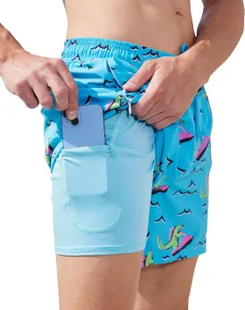 Swimming Trunks for Men Swim Shorts Quick Dry Compression Liners with Pockets Mens Swimsuits