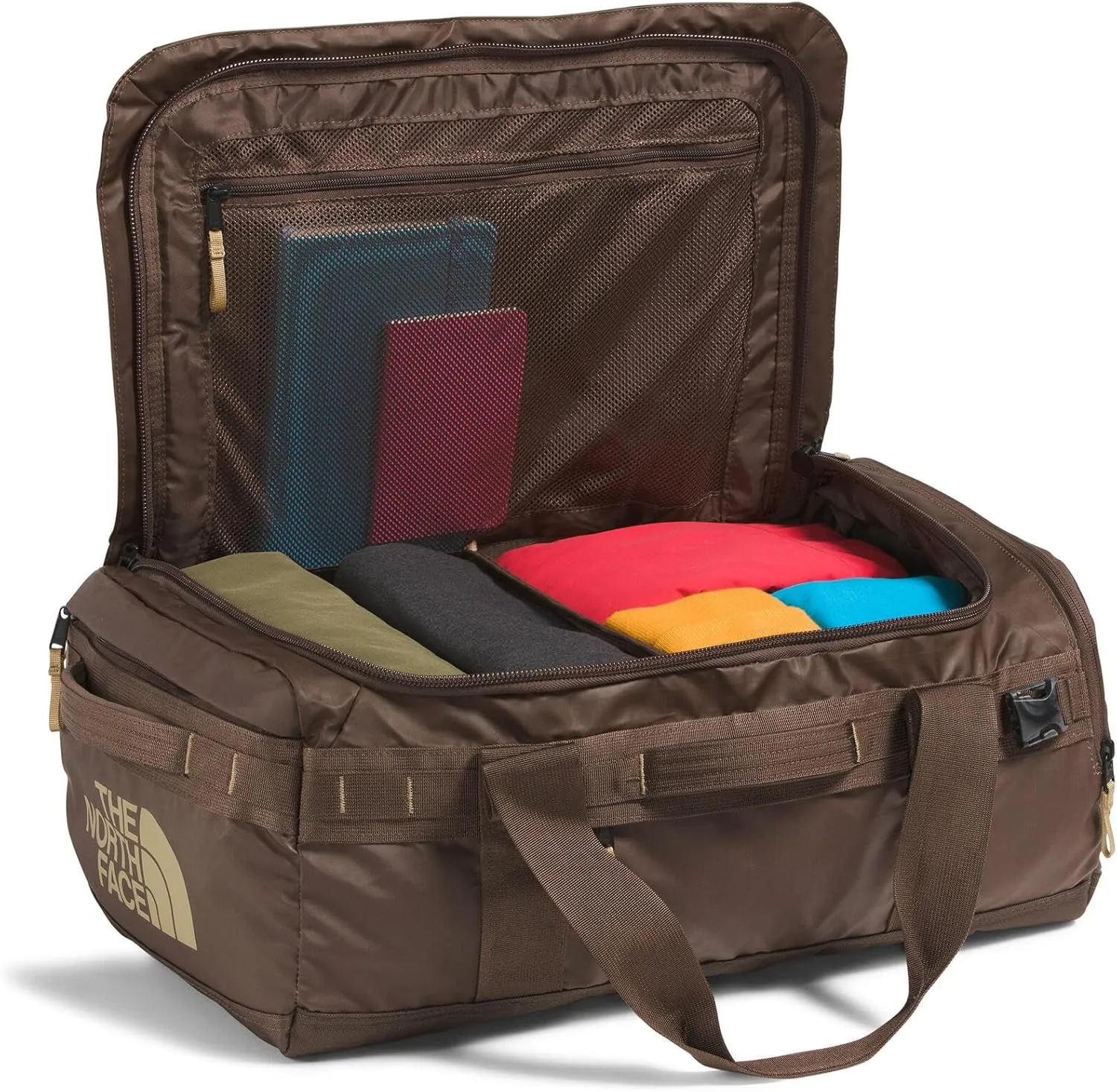 THE NORTH FACE Base Camp Voyager Duffel??42L - PFAS Free, Smokey Brown/Khaki Stone, One Size